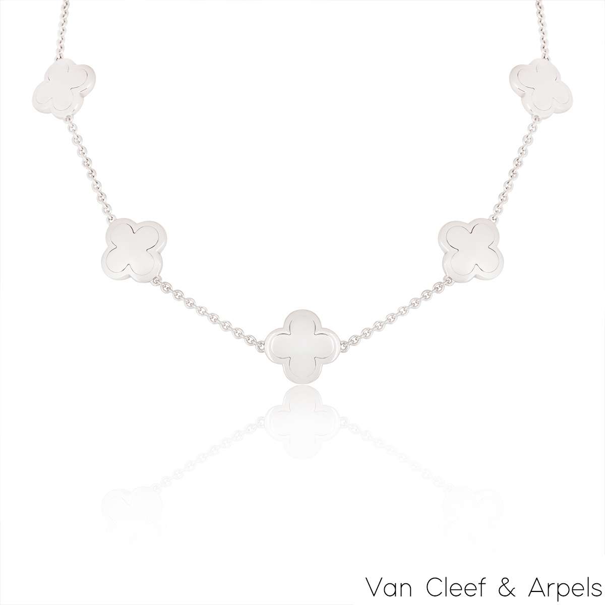 van cleef white necklace